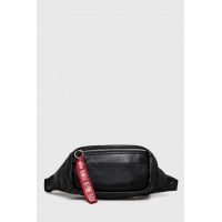 Alpha Industries borseta de piele culoarea negru