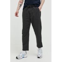 Abercrombie & Fitch pantaloni din amestec de in culoarea gri, drept