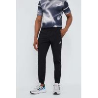adidas Performance pantaloni de alergare culoarea negru, neted