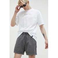 Abercrombie & Fitch pantaloni scurti din bumbac culoarea gri
