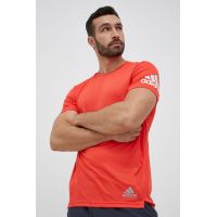 adidas Performance tricou de alergare Run It culoarea rosu, cu imprimeu