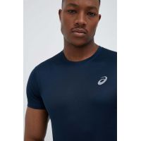 Asics tricou de alergare Core culoarea albastru marin, neted