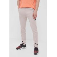 adidas pantaloni de trening culoarea roz, cu imprimeu