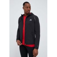 adidas Performance jachetă de alergare Marathon culoarea negru, de tranzitie