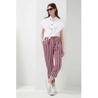 Love Moschino pantaloni femei, drept, high waist