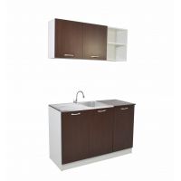 Set Bucatarie Ara, Wenge/Alb, L 120 cm