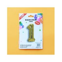 Balon cifra 1 din folie metalizata, auriu, 35cm, en-gros