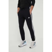 adidas pantaloni de trening din bumbac culoarea negru, cu imprimeu  IC0050