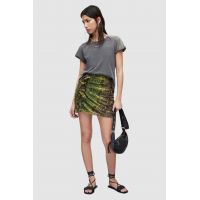 AllSaints fusta culoarea verde, mini, drept