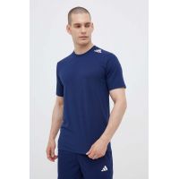 adidas Performance tricou de antrenament Designed for Training culoarea albastru marin, neted