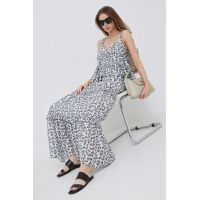 Pepe Jeans fusta culoarea alb, maxi, evazati