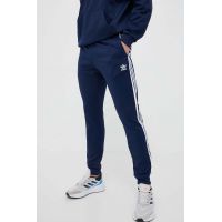 adidas Originals pantaloni de trening culoarea albastru marin, neted