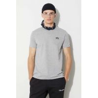 Alpha Industries tricou Basic T Small Logo bărbați, culoarea gri, cu imprimeu 188505.17-grey