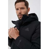 adidas geacă de puf bărbați, culoarea negru, de iarnă HG6017