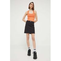 Tommy Jeans fusta culoarea negru, mini, drept