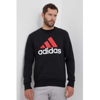 adidas hanorac de bumbac barbati, culoarea negru, cu imprimeu