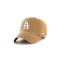 47brand șapcă de baseball din bumbac MLB Los Angeles Dodgers culoarea bej, cu imprimeu  B-NLRGW12GWS-QL