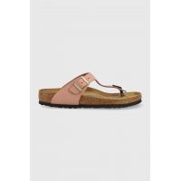 Birkenstock Gizeh culoarea roz, cu toc plat, 1024024