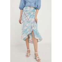 Answear Lab fusta culoarea turcoaz, midi, evazati