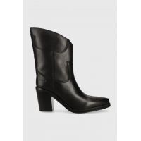 HUGO cizme de piele Miley femei, culoarea negru, cu toc drept, 50498091