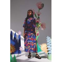 Medicine fusta culoarea negru, maxi, evazati