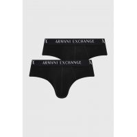 Armani Exchange slip 2-pack barbati, culoarea negru