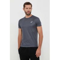 Asics tricou de alergare Core culoarea gri, neted