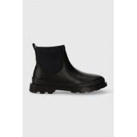 Camper ghete chelsea de piele Brutus femei, culoarea negru, cu toc plat, K400698.001