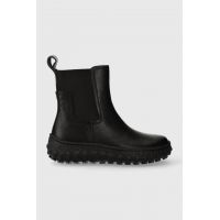 Camper ghete chelsea de piele Ground femei, culoarea negru, cu toc plat, K400654.001