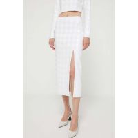 Iceberg fusta culoarea alb, midi, drept