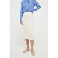 MICHAEL Michael Kors fusta de lana culoarea bej, midi, creion