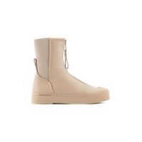 Emporio Armani botine femei, culoarea bej, cu toc plat, X3N172 XN896 A645