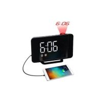 CEAS MASA CU PROIECTIE SI RADIO LED LUMINA ALBA USB enGross