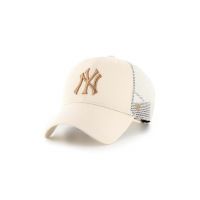 47brand șapcă MLB New York Yankees culoarea bej, cu imprimeu  B-BRANS17CTP-NTE