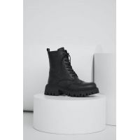 Answear Lab bocanci de piele X limited collection NO SHAME femei, culoarea negru, cu platforma