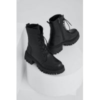 Answear Lab bocanci de piele X limited collection NO SHAME femei, culoarea negru, cu platforma