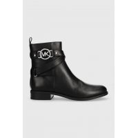 MICHAEL Michael Kors cizme de piele Rory femei, culoarea negru, cu toc plat, 40F2ROFE8L