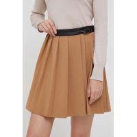 Dkny fusta culoarea maro, mini, evazati