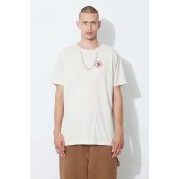 Fjallraven tricou Logo T-shirt culoarea bej, cu imprimeu F87313.113