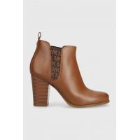 MICHAEL Michael Kors cizme Evaline femei, culoarea maro, cu toc drept, 40F3EVHEGL