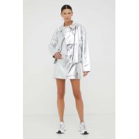 Stine Goya fusta Casey culoarea argintiu, mini, creion