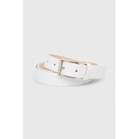 Answear Lab curea de piele femei, culoarea alb