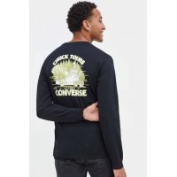 Converse longsleeve din bumbac culoarea negru, cu imprimeu
