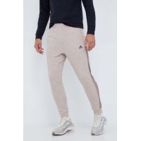 adidas pantaloni de trening culoarea bej, modelator