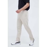 adidas pantaloni de trening culoarea bej, neted