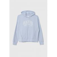 Abercrombie & Fitch bluza copii cu glugă, cu imprimeu