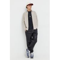 Abercrombie & Fitch camasa barbati, culoarea bej, cu guler button-down, regular