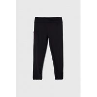 Abercrombie & Fitch leggins copii culoarea negru, neted