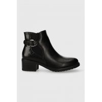 Answear Lab cizme femei, culoarea negru, cu toc plat