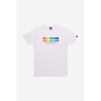 Ellesse tricou din bumbac culoarea alb, cu imprimeu SHR17634-WHITE